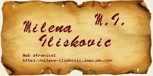 Milena Ilišković vizit kartica